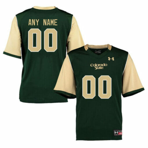 Colorado State Rams Custom Jersey College Football Green