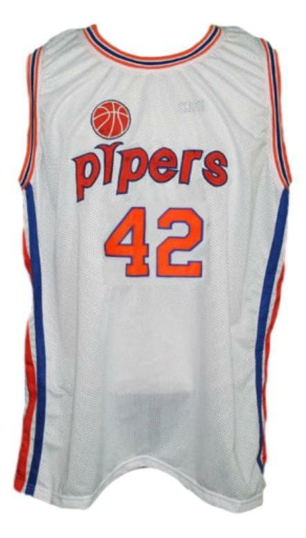 Connie Hawkins #42 Pittsburgh Pipers Retro Aba Basketball Jersey White