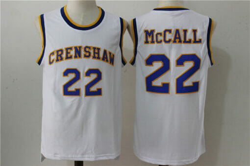 Crenshaw #22 Quincy Mccall Basketball Jersey White