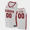 Custom Name Number Alabama Crimson Tide White Replica College Basketball Jersey1