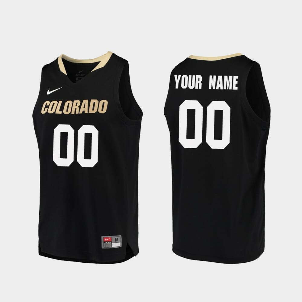 Custom Name Number Colorado Buffaloes Black Replica College Basketball Jersey 1 Custom Name Number Colorado Buffaloes Black Replica College Basketball Jersey1