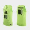 Custom Name Number Oregon Ducks Apple Green College Basketball Jersey