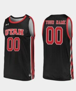 Custom Name Number Utah Utes Black Replica College Basketball Jersey