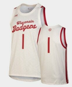 Custom Name Number Wisconsin Badgers White Throwback College Basketball Jersey