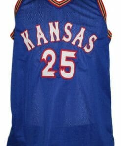 Danny Manning #25 Custom College Basketball Jersey New Sewn Blue