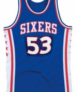 Darryl Dawkins #53 Philadelphia Basketball Jersey Sewn Blue