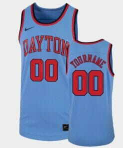 Dayton Flyers Custom Name Number Light Blue College Basketball Replica Jersey