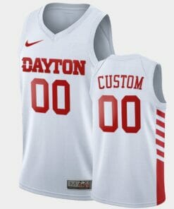 Dayton Flyers Custom Name Number White College Basketball Jersey 1