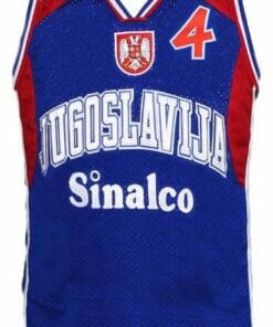 Dejan Bodiroga Jugoslavija Yugoslavia Basketball Jersey New Sewn Blue
