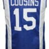 Demarcus Cousins #15 Custom College Basketball Jersey Blue