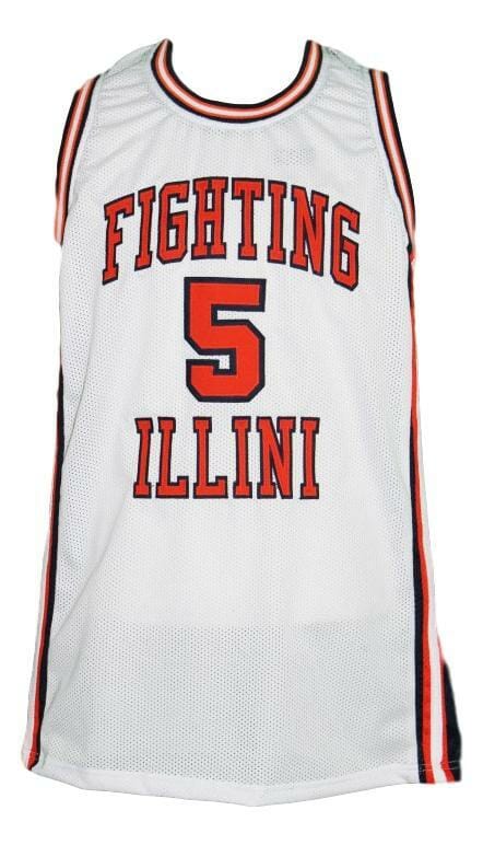 Deron Williams #5 Custom College Basketball Jersey White 2 Deron Williams #5 Custom College Basketball Jersey White