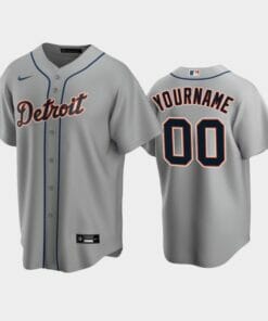Detroit Tigers Custom Name Number Coolbase Baseball Jersey Gray