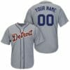 Detroit Tigers Customizable Pro Style Baseball Jersey Grey