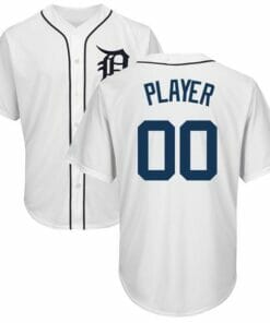 Detroit Tigers Customizable Pro Style Baseball Jersey White