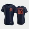 Detroit Tigers Home Custom Name Number Flexbase Baseball Jersey Navy