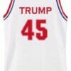 Donald Trump #45 Team USA Basketball Jersey White