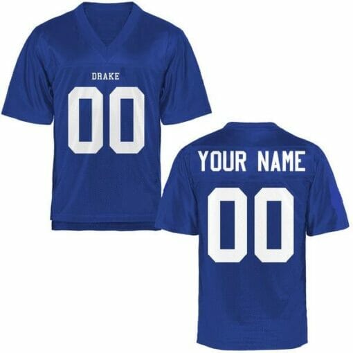 Drake Bulldogs Custom Jersey Name and Number NCAA College Football Blue