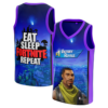 Eat Sleep Fortnite Repeat Basketball Jersey