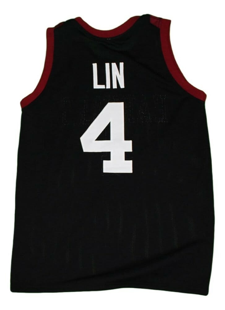 Eremy Lin #4 Harvard Basketball Jersey Black 1 Eremy Lin #4 Harvard Basketball Jersey Black