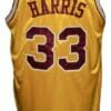 Eric Harris #33 Custom College Basketball Jersey Yellow 6 Eric Harris #33 Custom College Basketball Jersey Yellow