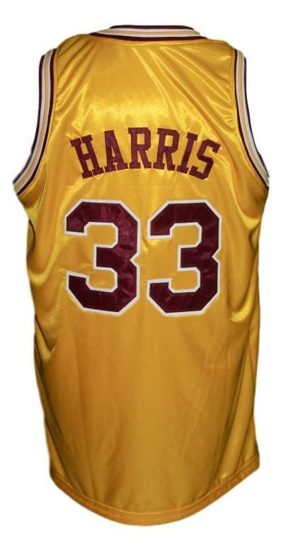 Eric Harris #33 Custom College Basketball Jersey Yellow 1 Eric Harris #33 Custom College Basketball Jersey Yellow