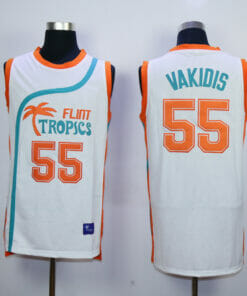 Flint Tropics #55 Vakidis Basketball Jersey White