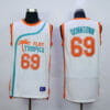 Flint Tropics #69 Down Town Basketball Jersey White