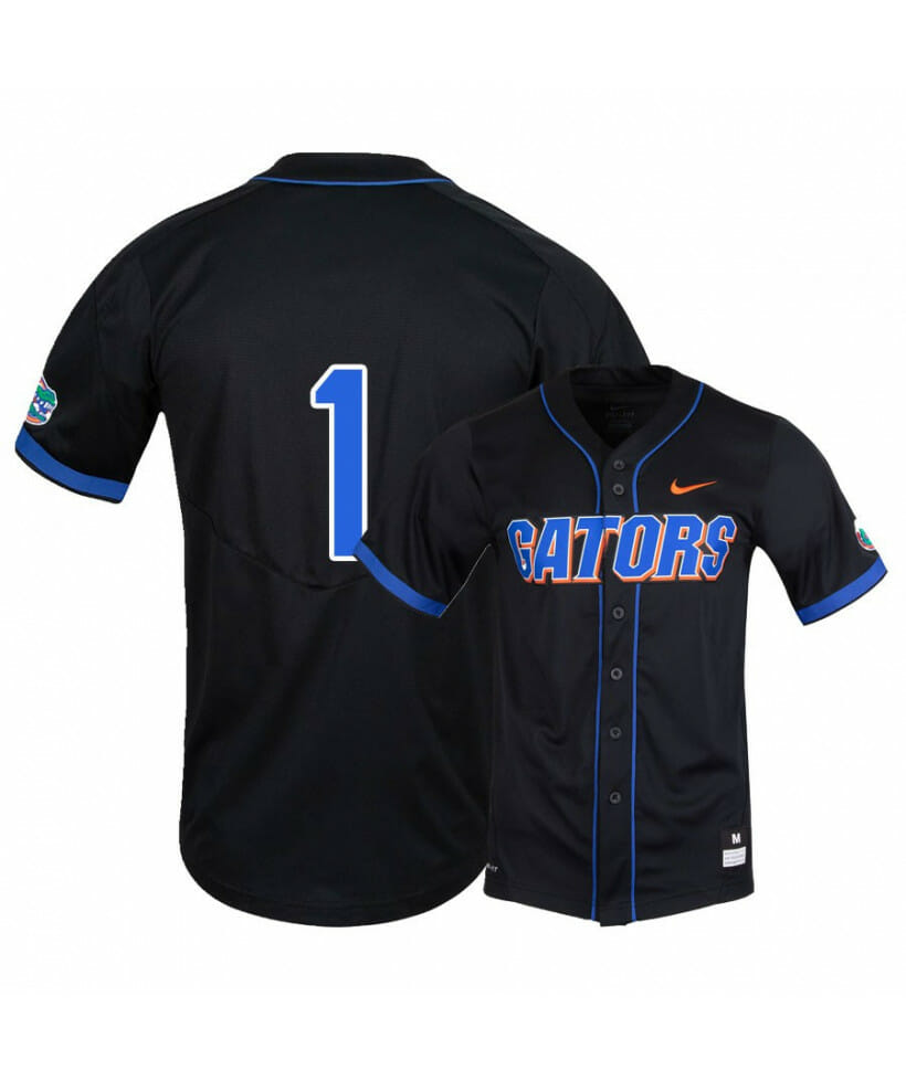 Florida Gators 1 Jacob Young Black College Baseball Jersey 1 Florida Gators 1 Jacob Young Black College Baseball Jersey