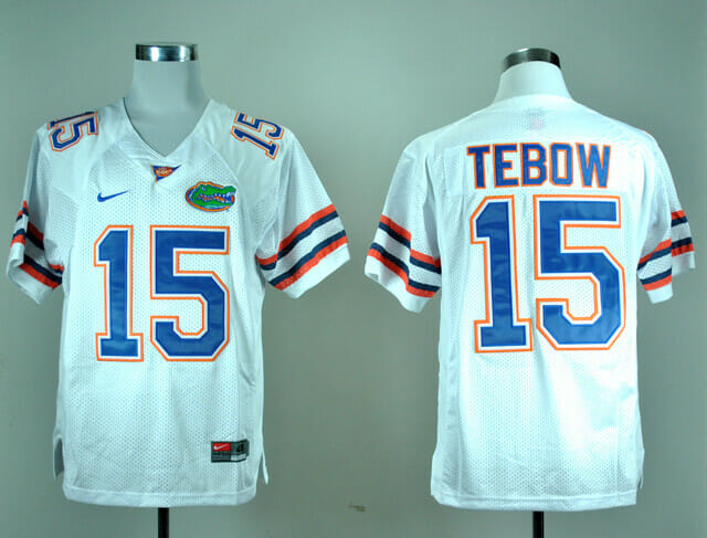 Florida Gators #15 Tim Tebow White NCAA College Football Jersey 1 Florida Gators #15 Tim Tebow White NCAA College Football Jersey