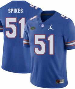 Florida Gators #51 Brandon Spikes NCAA Football Jersey Blue Logo Patch