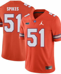 Florida Gators #51 Brandon Spikes NCAA Football Jersey Orange Logo Patch