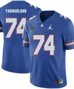 Florida Gators #74 Jack Youngblood NCAA Football Jersey Blue Logo Patch