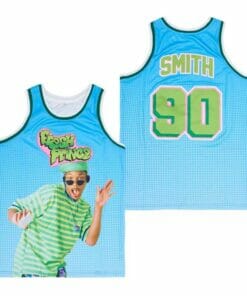 Fresh Prince #90 Smith Movie Basketball Jersey Blue