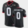 Bulldogs Washington Jersey #0 Black 2021 National Champions Game 7 Bulldogs Washington Jersey #0 Black 2021 National Champions Game