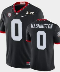 Bulldogs Washington Jersey #0 Black 2021 National Champions Game