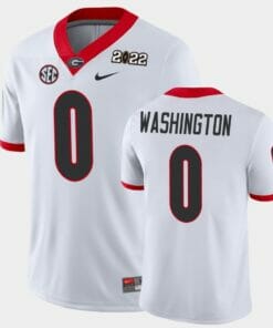 Georgia Bulldogs #0 Darnell Washington Jersey White 2021 National Champions Game