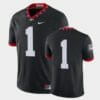 Georgia Bulldogs #1 Black 100th Anniversary College Football Alternate Game Jersey