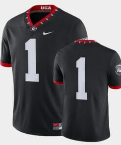 Georgia Bulldogs #1 Black 100th Anniversary College Football Alternate Game Jersey