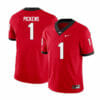 Georgia Bulldogs #1 George Pickens College Football Jersey Red 7 Georgia Bulldogs #1 George Pickens College Football Jersey Red