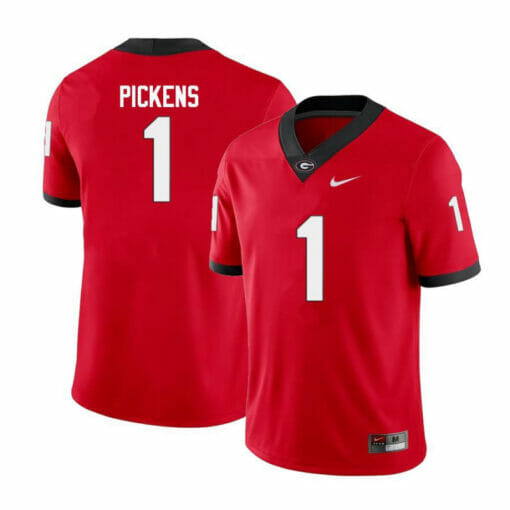 Georgia Bulldogs #1 George Pickens College Football Jersey Red