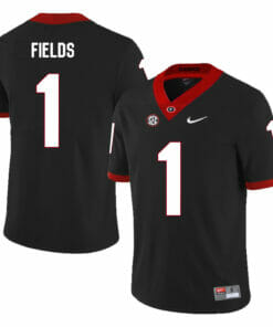 Georgia Bulldogs #1 Justin Fields NCAA College Football Jersey Black