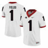Georgia Bulldogs #1 Justin Fields NCAA College Football Jersey White