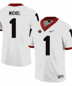 Georgia Bulldogs #1 Sony Michel NCAA College Football Jersey White