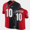 Georgia Bulldogs #10 Kearis Jackson Red Black Split Edition Mascot 100th Anniversary Jersey
