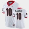 Georgia Bulldogs #10 Kearis Jackson White Game College Football Jersey