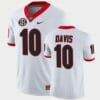 Georgia Bulldogs #10 Thomas Davis White College Football Alumni Jersey