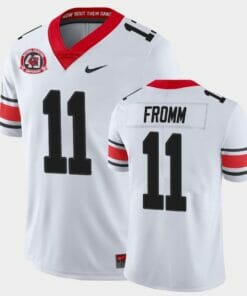 Georgia Bulldogs #11 Jake Fromm White College Football 40th Anniversary Alternate Jersey