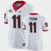 Georgia Bulldogs #11 Jake Fromm White College Football Away Game Jersey