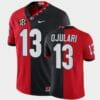 Georgia Bulldogs #13 Azeez Ojulari Red Black Split Edition 100th Season Alumni Jersey