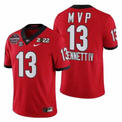 UGA Stetson Bennett Jersey #13 2021-22 CFP National Champions MVP Red